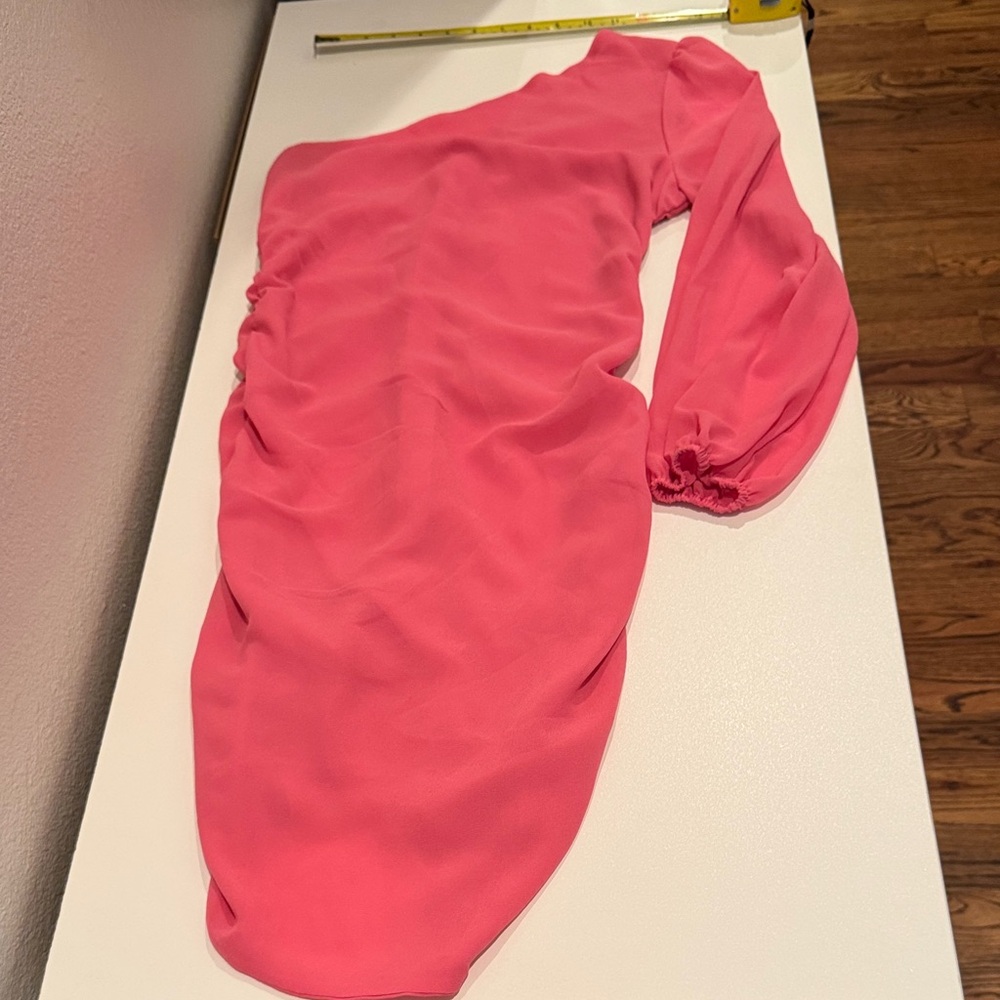 Elegant Pink One-Shoulder Dress Women’s or Teens Size Small